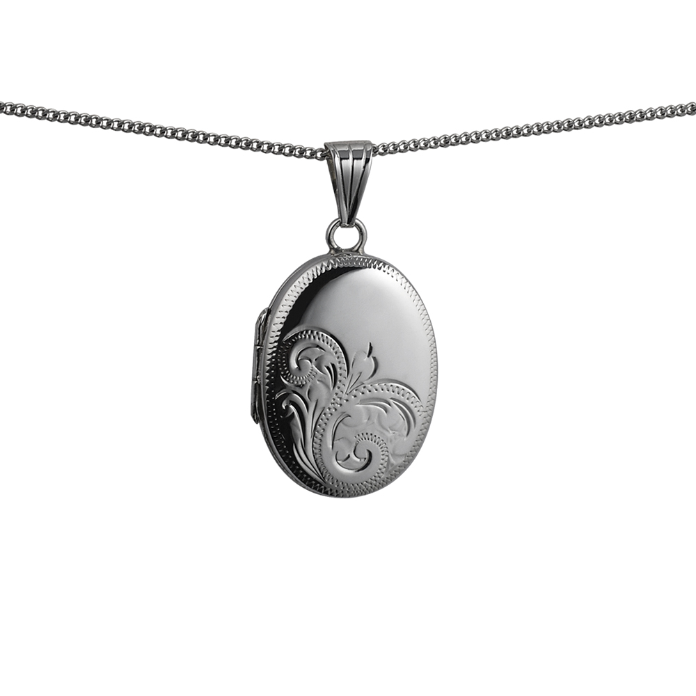 silver equestrian jewellery. LOL33SPPBR40SCD Sterling silver handmade oval Locket Hand engraved with a 